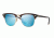 Ray-Ban Clubmaster Sunglasses RB3016 114517-51 - Sand Havana/gold Frame, Grey Mirror Blue Lenses