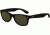 Ray-Ban New Wayfarer Sunglasses, 55mm, Black Rubber Frame, Crystal Green Lens 622-5518