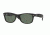 Ray-Ban New Wayfarer Sunglasses RB2132 622/58-55 - Rubber Black Frame, Polar Green Lenses