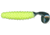 Slider Crappie Panfish Grub, 18, 1.5in, Creamy Green/Black, CSGF51