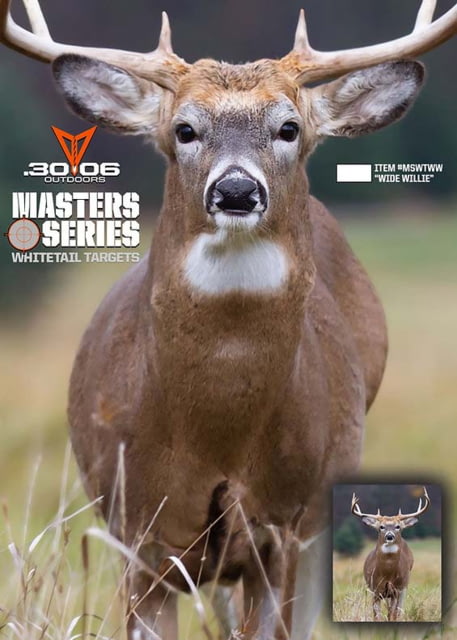 .30-06 Outdoors Whitetail Paper Target 5 Pieces Multi - .30-06 Outdoors