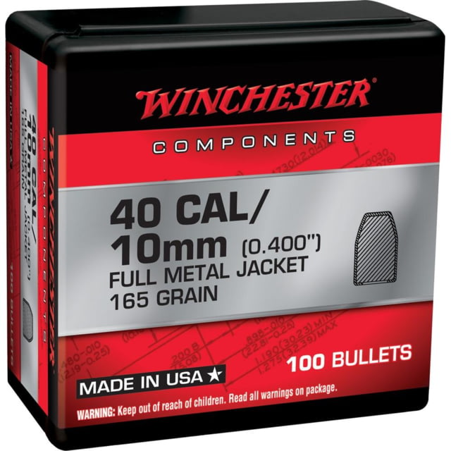 Winchester 40 S&W 165 Grain Reloading Bullets