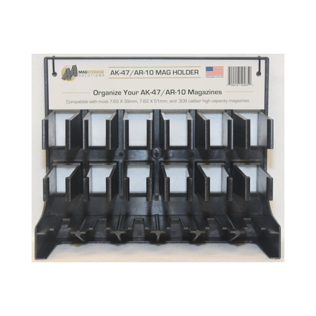 Mag Storage Solutions AK-47 / AR-10 MAG HOLDER - BLACK UP TO 6 MAGS EB4F1316 - Mag Storage Solutions