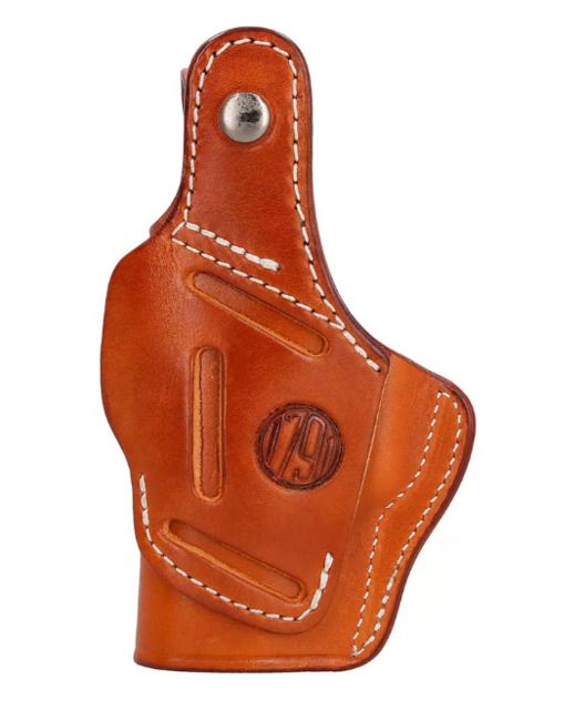1791 Gunleather BHT3- Open Top Multi-Fit Thumb Break Holster S&W MP9/MP40 Taurus PT111 Right Hand Classic Brown Size 3 - 1791 Gunleather