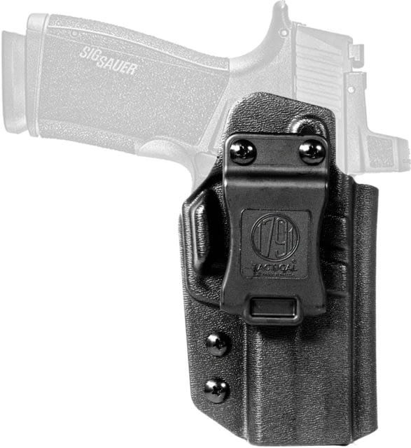 1791 Gunleather Tactical Kydex IWB Holster Right Hand Compatible w/P365-X Black TACIWBP365XMB - 1791 Gunleather