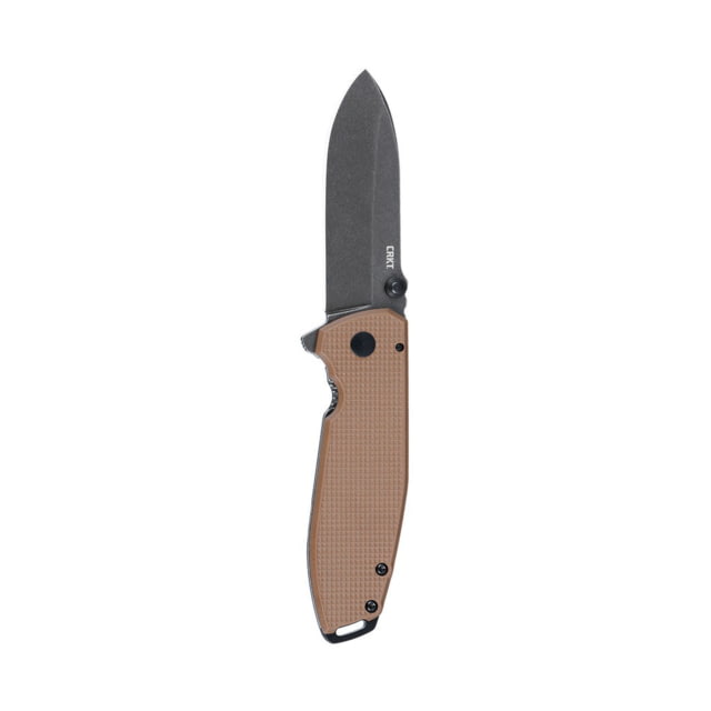 CRKT SQUID XM - EARTH BROWN DROP POINT PLAIN EDGE D2 STEEL G10 HANDLE 2.95 BLADE 98C531F8 CRK