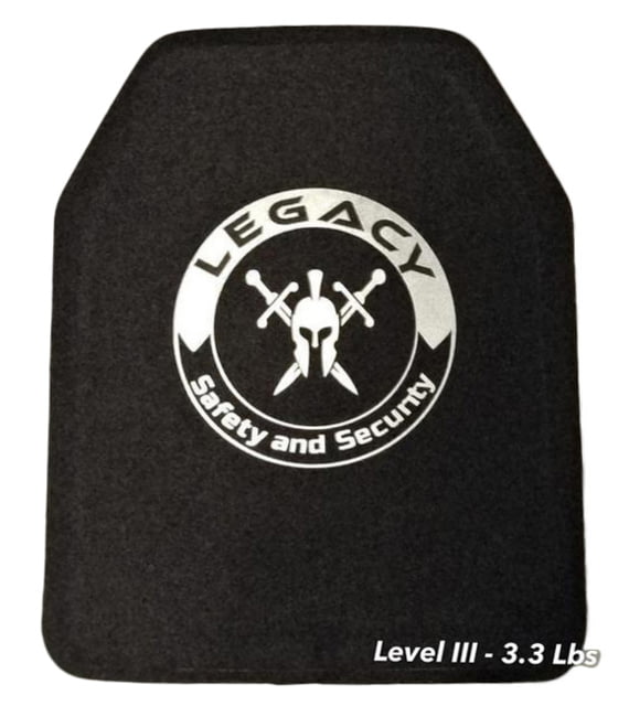 221B Tactical Legacy Level III Armor Plate Black 10"x12" - 221B Tactical