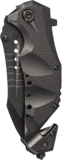 221B Tactical Vanquish First Responder RFX Tool - Assisted Opening Folding Knife 440C Stainless Steel Blade Black - 221B Tactical