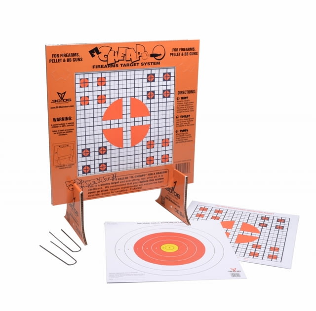 30-06 Outdoors Cheap-O Target Stand w/Sight In Grid Orange - .30-06 Outdoors