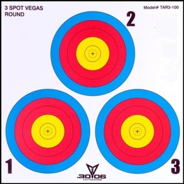 30-06 Outdoors Paper Archery Target 3-spot 17x17in 100ct - .30-06 Outdoors