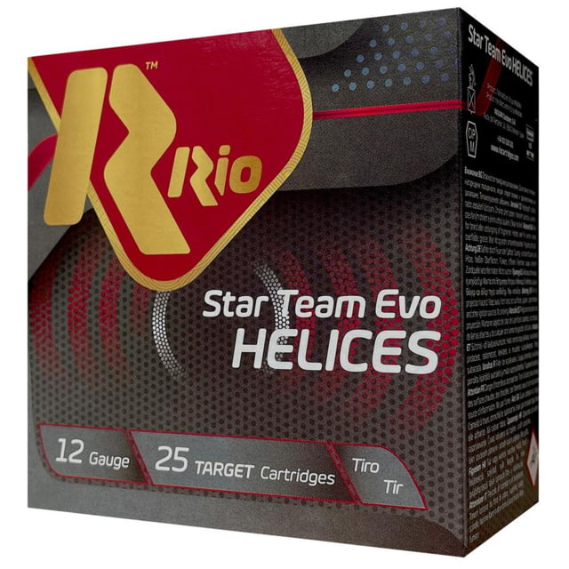 RIO Ammunition Rio Star Team EVO Helice HV Shotshell 12ga 2-3/4 1oz 1315 Fps #7.5 25/ct 27F0C36E RO Ammunition Rio Star Team EVO Helice HV Shotshell 12ga 2-3/4 1oz 1315 Fps #7.5 25/ct 27F0C36E RO Ammo
