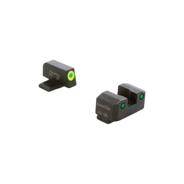Ameriglo Trooper Tritium Handgun Sight Set for Springfield XD Green Rear Green with Lumigreen Front 44214850, XD-819 by USA AmeriGlo Pistol Sights