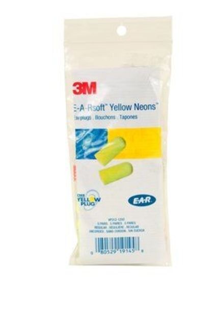 3M Earsoft Yellow Neon Reg Corded  Box - 3M