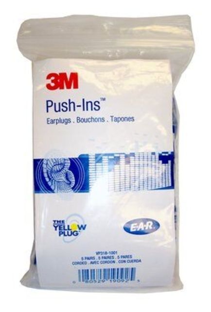 3M PUSH-INS Corded 100 PR/PK  Package - 3M