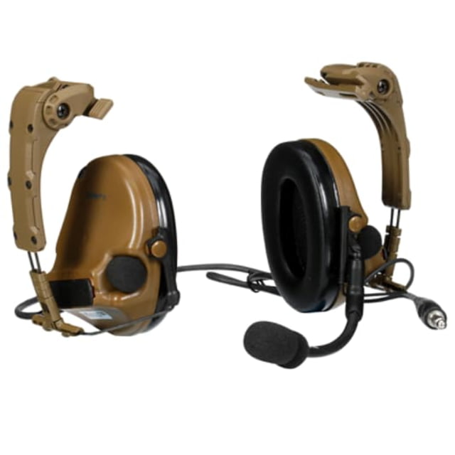 3M V Headset w/ IHPS Attachment Single Lead Coyote Brown MT20H682HPS-47 CY - 3M