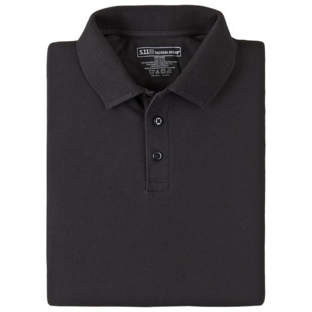 5.11 Tactical 5.11 Tactical Professional Long Sleeve Polo - Men's Large Regular Black - $60.00 at Optics Planet