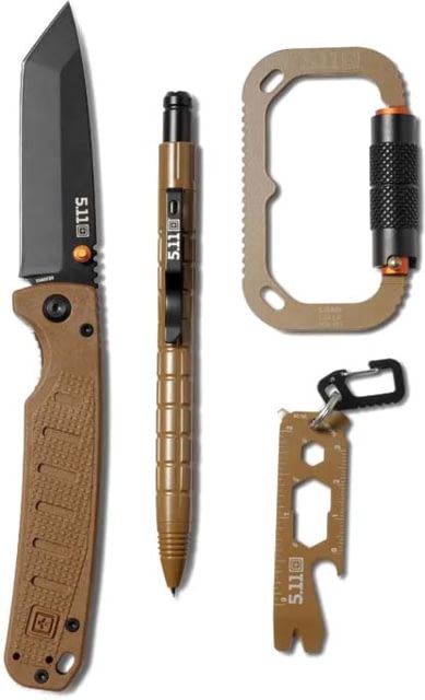 5.11 Tactical Trailblazer Gift Set 3.5in Tanto Stainless Steel Blade FRN Tan  SZ - 5.11 Tactical