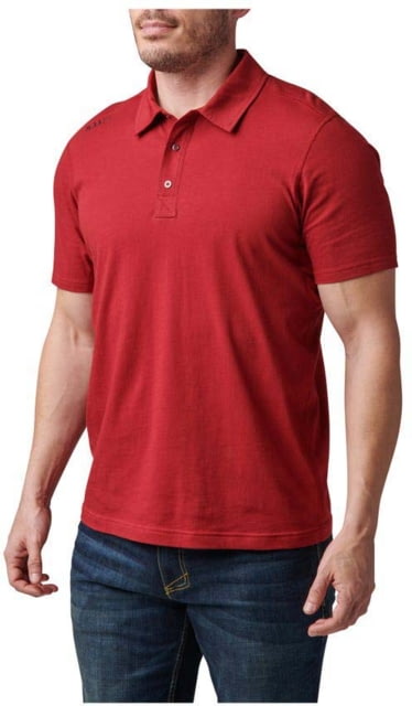 5.11 Tactical Archer Short Sleeve Polo - Men's Cordovan Red Large