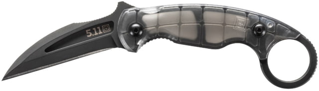 5.11 Tactical Doug Macaida Fixed Knife D2 Steel Blade Translucent FRN Handle Black 1 SZ  SZ - 5.11 Tactical