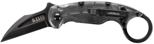 5.11 Tactical Doug Macaida Folding Knife D2 Steel Blade Translucent FRN Handle Black 1 SZ  SZ - 5.11 Tactical