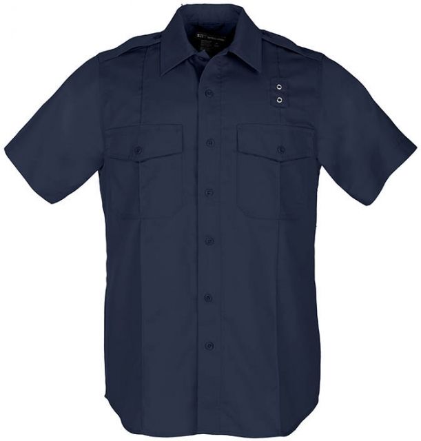 5.11 Tactical 5.11 Tactical Twill PDU Class A S/S Shirt - Mens Midnight Nvy MR - $60.00 at Optics Planet