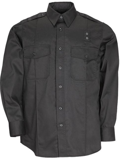 5.11 Tactical 5.11 Tactical Twill PDU L/S A-Class Shirt - Mens Black 2XLT - $67.99 at Optics Planet
