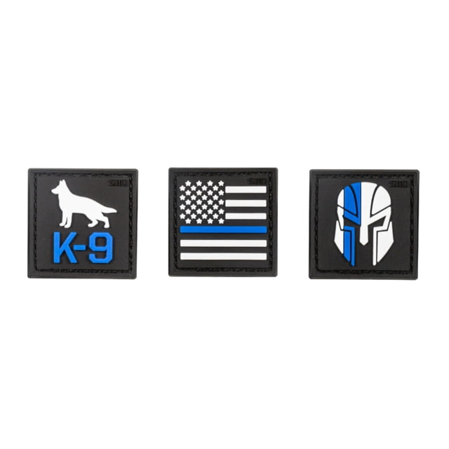 5.11 Tactical Thin Blue 1X1 3Pk Patch Blue 1 SZ  SZ - 5.11 Tactical