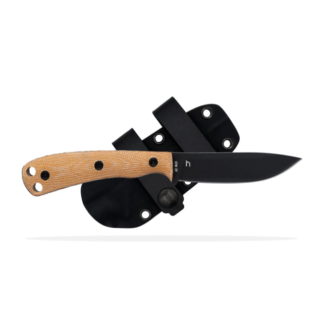Shield Arms Ascent Fixed Knife 3-3/5 Black Drop Point Blade Brown 88B8BFB3 Q - Shield Arms