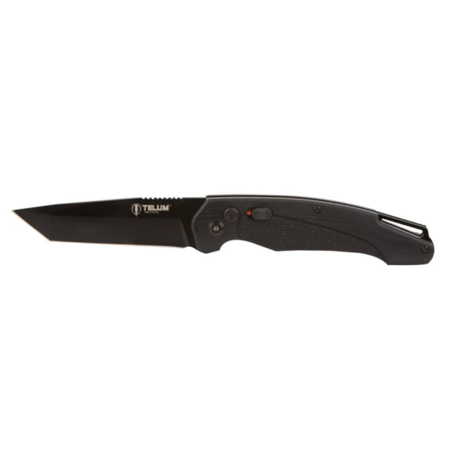 Telum Tactical Titan Automatic Folding Knife 4in Stainless Steel Tanto Blade OD Green Handle 0DD8F5C8 R