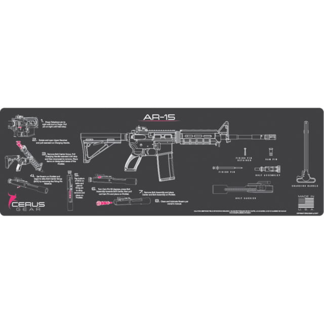 Cerus Gear 3mm Promats 12"x36" Ar-15 Instructional Char Gray CE