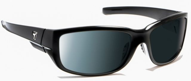 7 Eye Dillon Active SunglassesGlossy Black FramePolarized SharpView Gray LensS-L - 7Eye By Panoptix