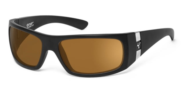 7 Eye Shaka Close Wrap Fitting Sunglasses Black C-Note Frame Sharp View Copper Lens - 7Eye By Panoptix