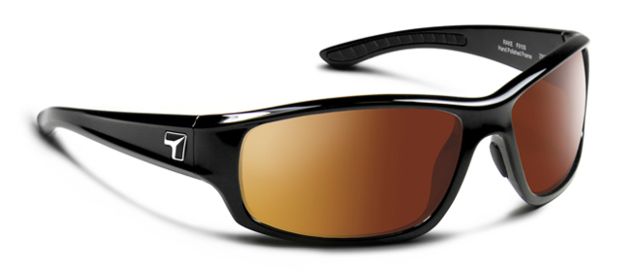 7 Eye Signature Series Rake SunglassesSharpView Copper LensGlossy Black FrameM-XL - 7Eye By Panoptix