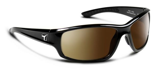 7 Eye Signature Series Rake SunglassesSharpView Polarized Copper LensGlossy Black FrameM-XL - 7Eye By Panoptix