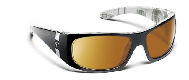 7 Eye Signature Series Shaka SunglassesSharpView Polarized Copper Lens Black C-Note FrameM-XL - 7Eye By Panoptix