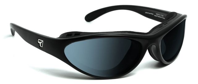 7 Eye Viento AirShield Sunglasses - Men's Matte Black FrameSharpView Polarized Gray LensS-M - 7Eye By Panoptix