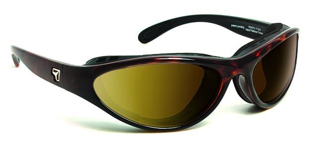 7 Eye Viento AirShield Sunglasses - Men's Dark Tortoise FrameSharpView Polarized Copper LensS-M - 7Eye By Panoptix