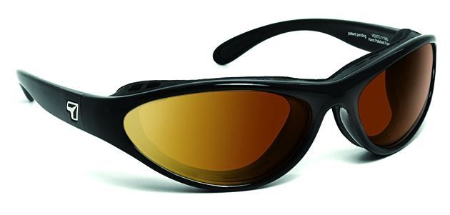 7 Eye Viento AirShield Sunglasses - Men's Glossy Black FrameSharpView Copper LensS-M - 7Eye By Panoptix