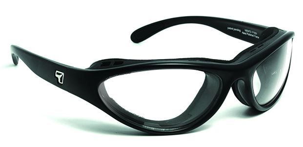 7 Eye Viento AirShield Sunglasses - Men's Matte Black FrameSharpView Clear LensS-M - 7Eye By Panoptix