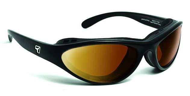 7 Eye Viento AirShield Sunglasses - Men's Matte Black FrameSharpView Copper LensS-M - 7Eye By Panoptix