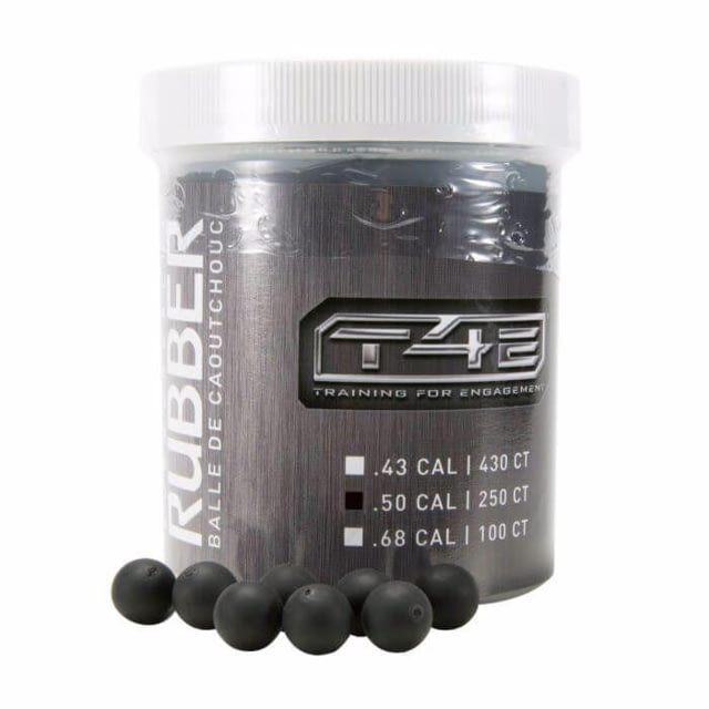 Umarex Umarex T4E Rubberball .50 Cal Ammo 250/Ct - Black D0307FAA RW - $35.67 at Optics Planet