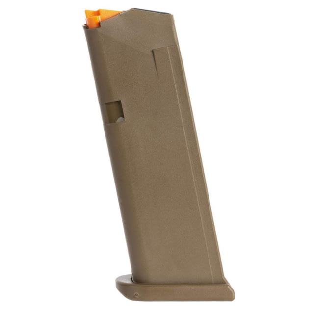 Glock Handgun Magazine G19 FDE Floor Plate FDE - Orange Follower 15/rd Bulk D27FE10C GL