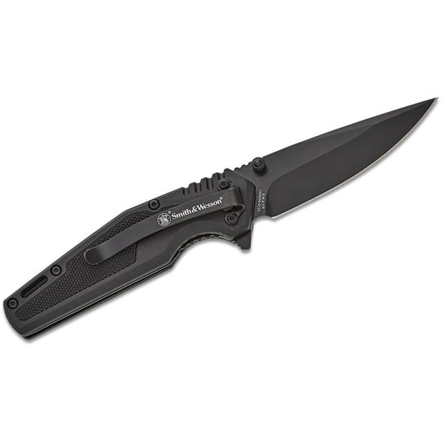 Old Timer Smith & Wesson SWAT Assisted Folding Knife 3 Drop Point Blade Black F2CC8881 PF