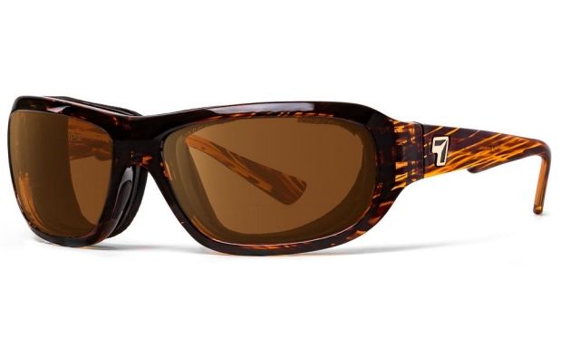 7Eye by Panoptix Airshield Aspen Sunglasses RX Ready Sunset Tortoise Frame SharpView Copper Lens S-M - 7Eye By Panoptix