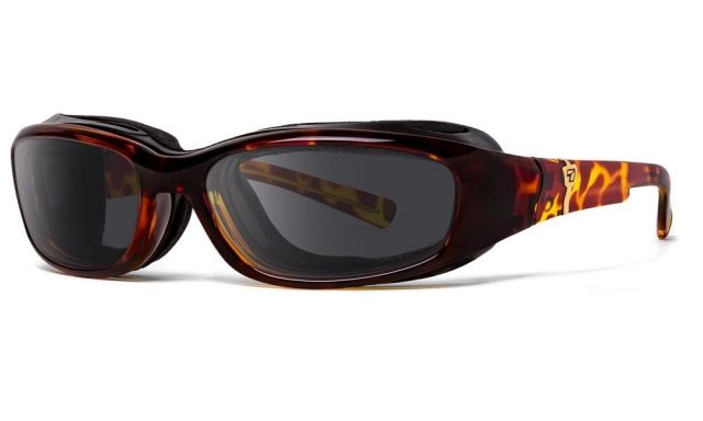 7Eye by Panoptix AirShield Sierra Sunglasses RX Ready Light Tortoise Frame SharpView Polarized Gray Lens S-L - 7Eye By Panoptix