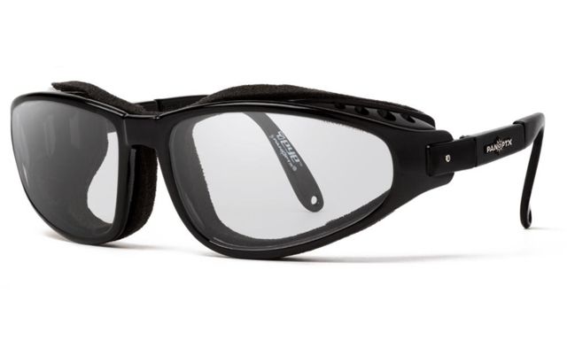 7Eye by Panoptix Mens AirShield Raptor FX Sunglasses RX Ready Glossy Black Frame SharpView Clear Lens S-L - 7Eye By Panoptix