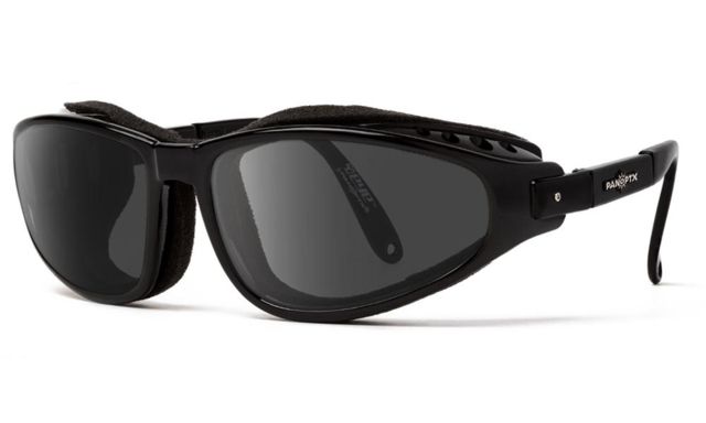 7Eye by Panoptix Mens AirShield Raptor FX Sunglasses RX Ready Glossy Black Frame SharpView Gray Lens S-L - 7Eye By Panoptix