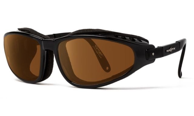 7Eye by Panoptix Mens AirShield Raptor FX Sunglasses RX Ready Glossy Black Frame SharpView Copper Lens S-L - 7Eye By Panoptix