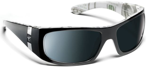 7 Eye Shaka Close Wrap Fitting Sunglasses Black C-Note Frame SharpView Polarized Gray PC Lens - 7Eye By Panoptix