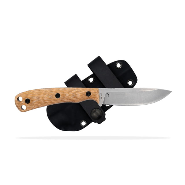 Shield Arms SKT ASCENT KNIFE - BROWN BURLAP DROP POINT PLAIN EDGE 3.6 BLADE MICARTA HANDLE B8AC523C SLD - Shield Arms